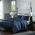 Madison Park Signature Madison Park Serene Cotton Coverlet Set, Blue, Full and Queen MPS13-274